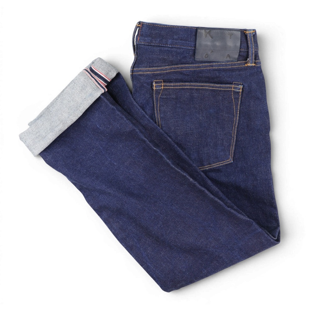 Hiroshi Kato Denim Jeans Mens 36 Blue Raw Indigo USA Straight Slim The Hammer
